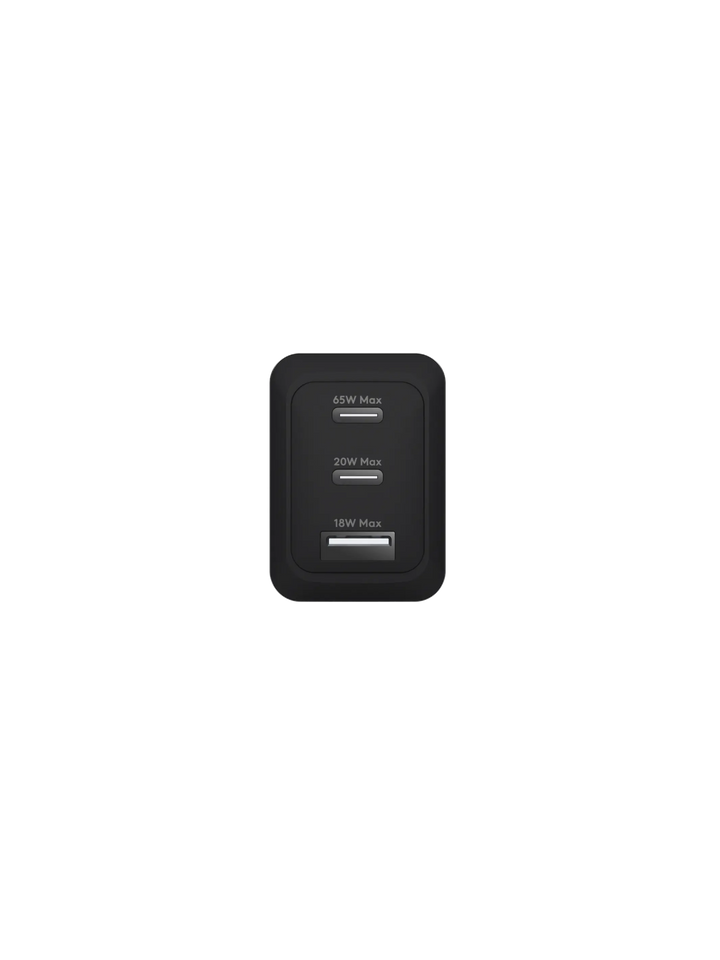 re-charge - IT - EU Wall Charger - 2xUSB-C 65W + 1xUSB-A - Black Wall charger