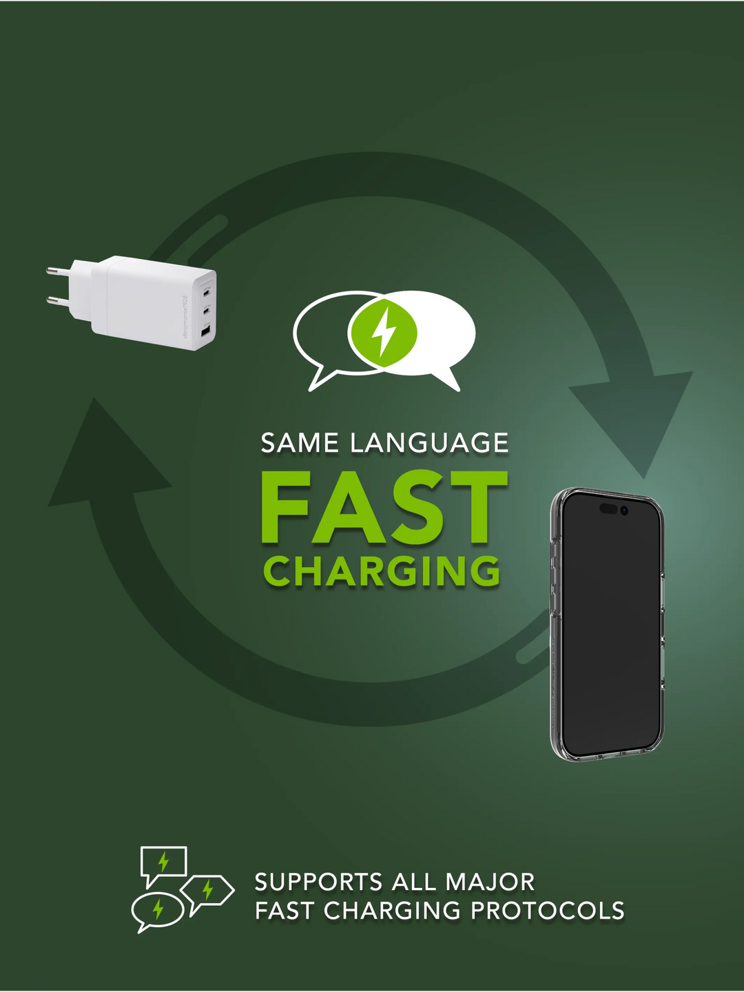 IT - EU Wall Charger - 2xUSB-C 65W + 1xUSB-A - W Wall charger