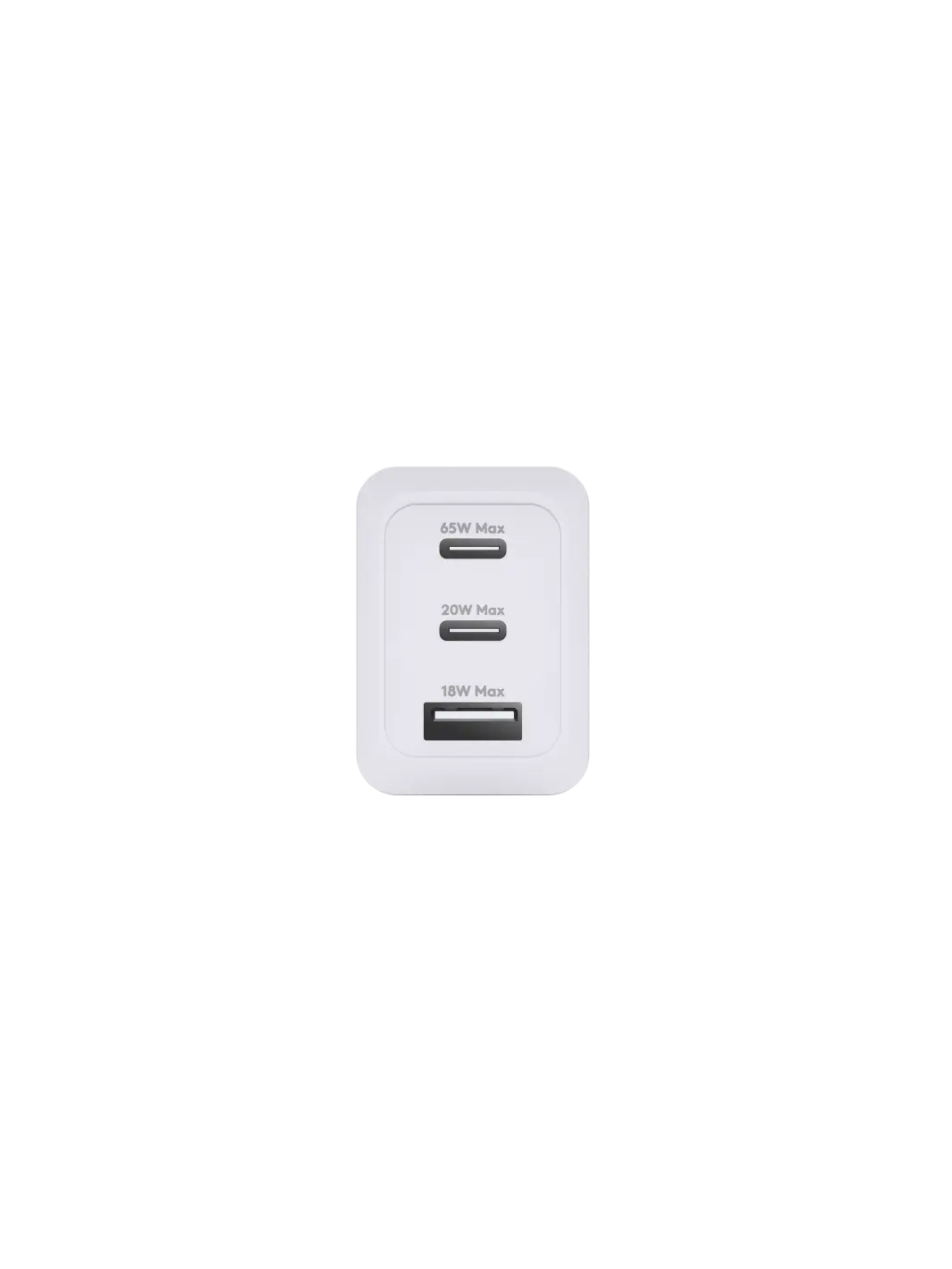 re-charge IT - EU-Wandladegerät - 2xUSB-C 65W + 1xUSB-A - Weiß