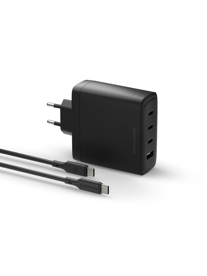 re-charge IT - Bundle - 140W EU Wandladegerät & 2m USB-C Kabel - Schwarz