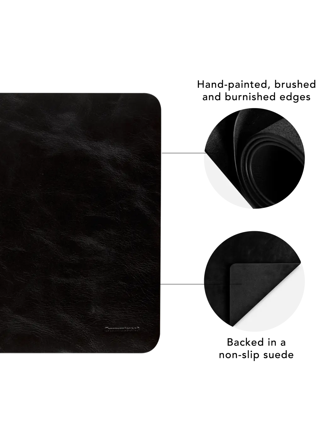 Copenhagen desk mat black size medium color black#color_black#format_medium