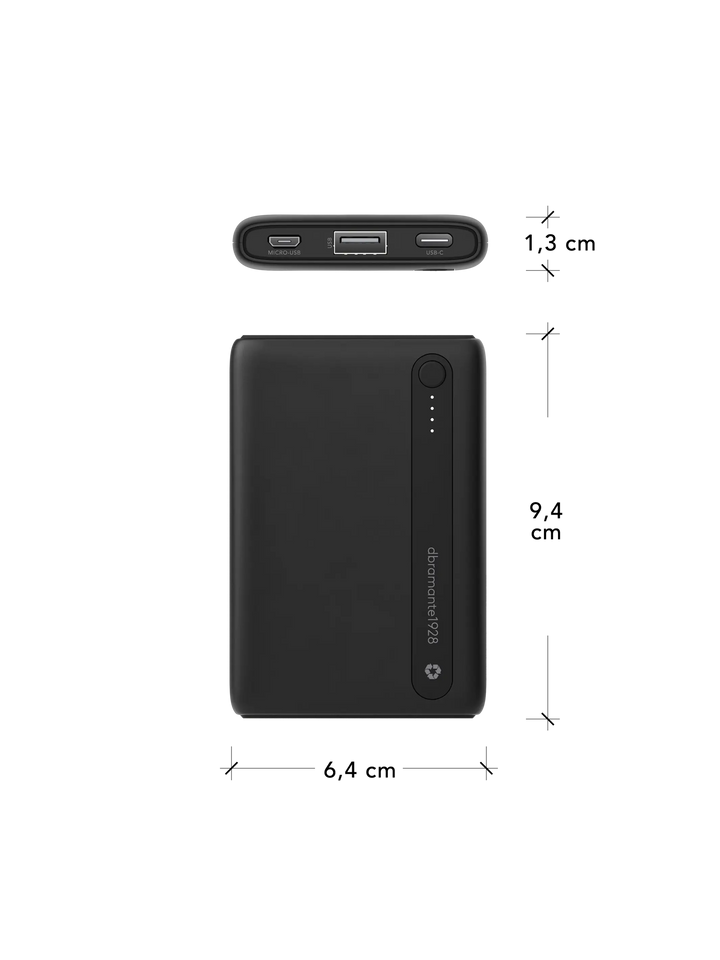 re-charge - Power Bank - 5.000mAh - Schwarz