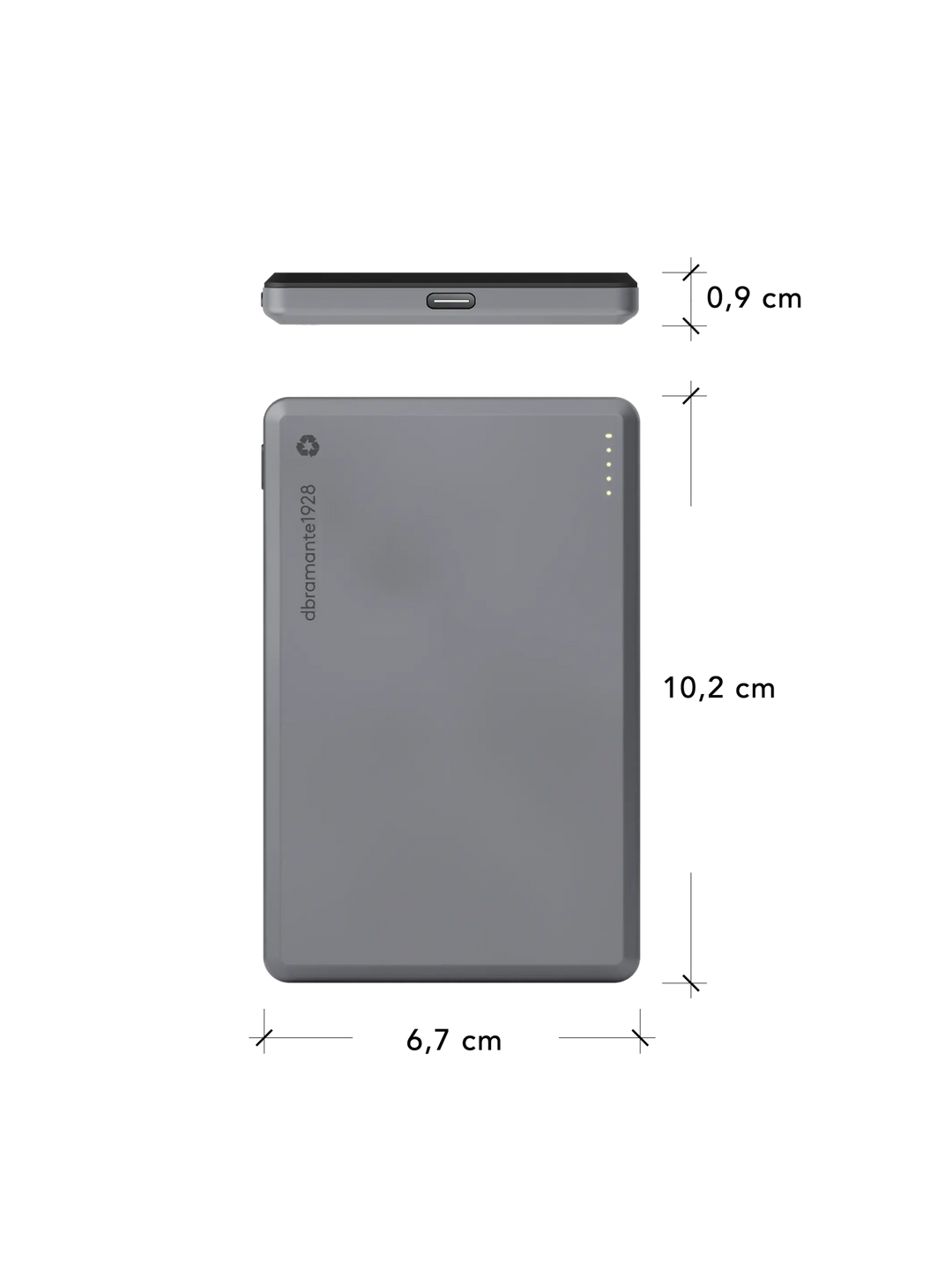 re-charge - Power Bank 5K Wireless - Grau