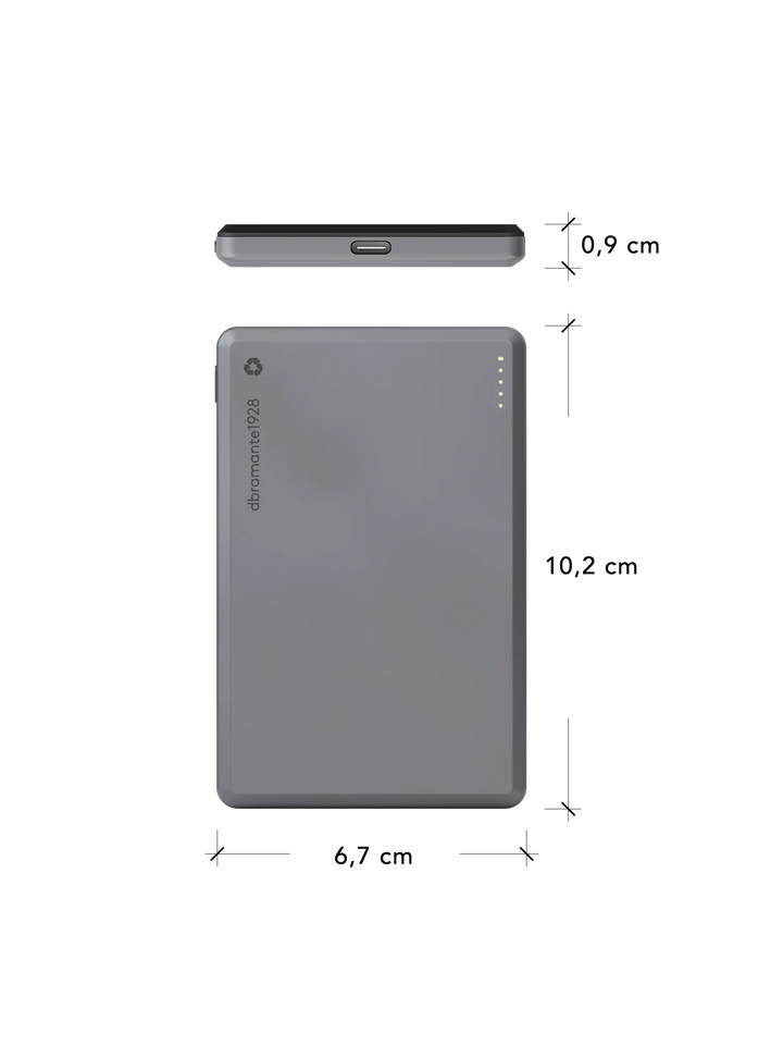 re-charge - Power Bank 5K Wireless - Grau