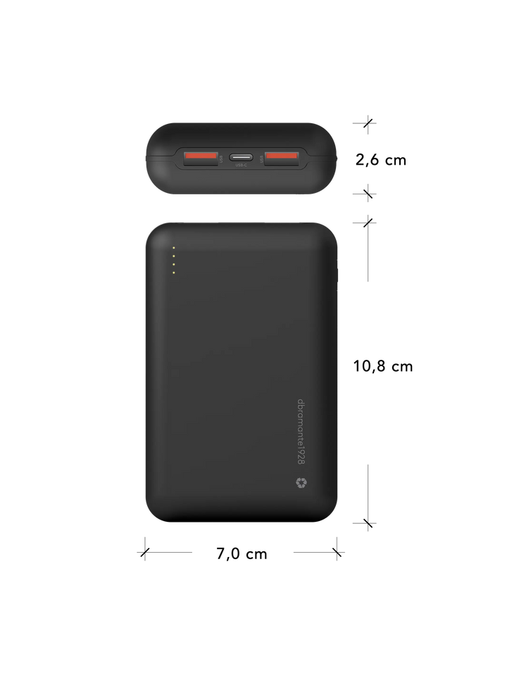 re-charge - Power Bank 20.000 mAh - Black