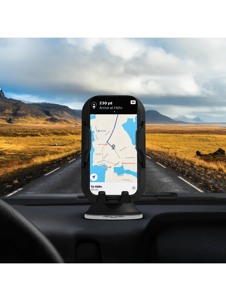 re-charge - Car Holder - Suction - mount - Black Power Adapters & Chargers