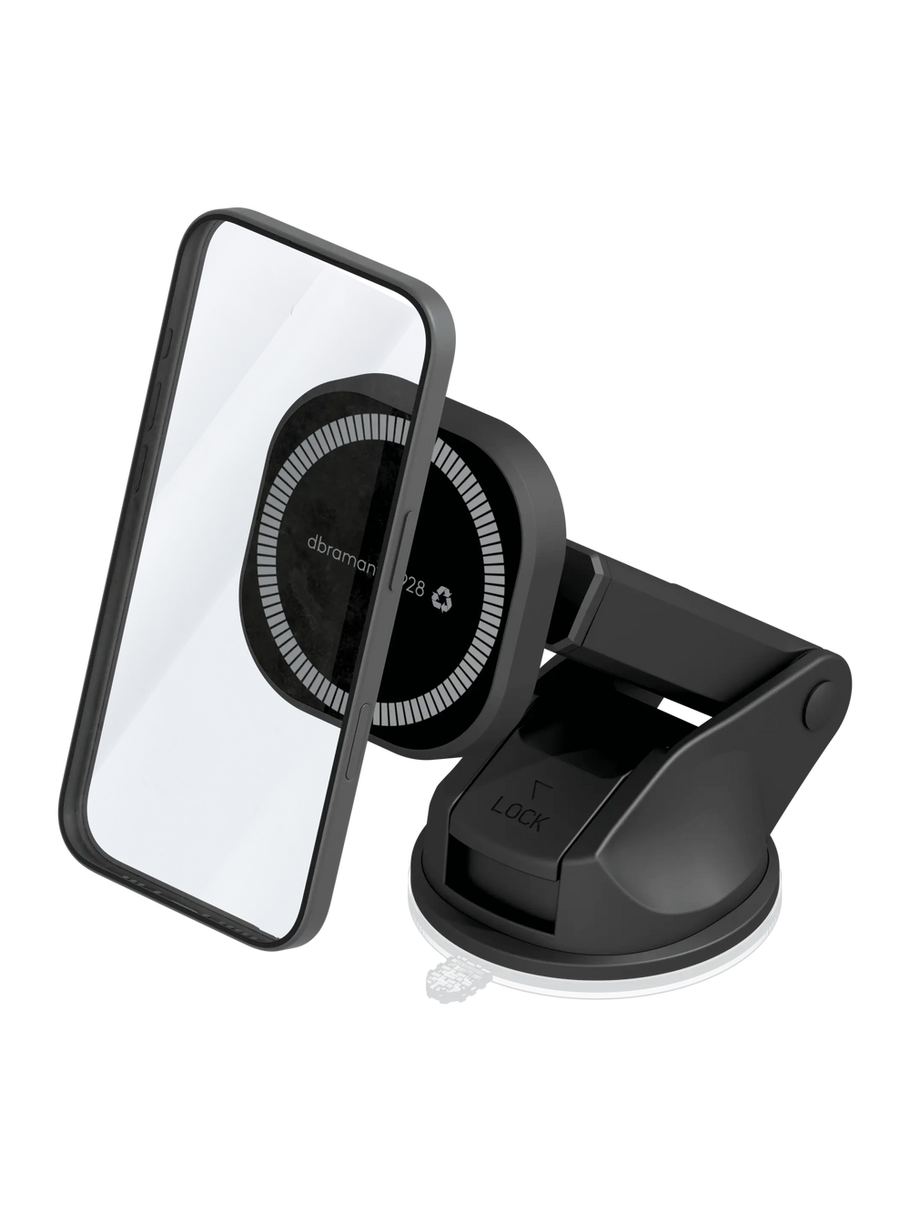 re-charge - Car Holder - Suction - magnetic - Black Power Adapters & Chargers