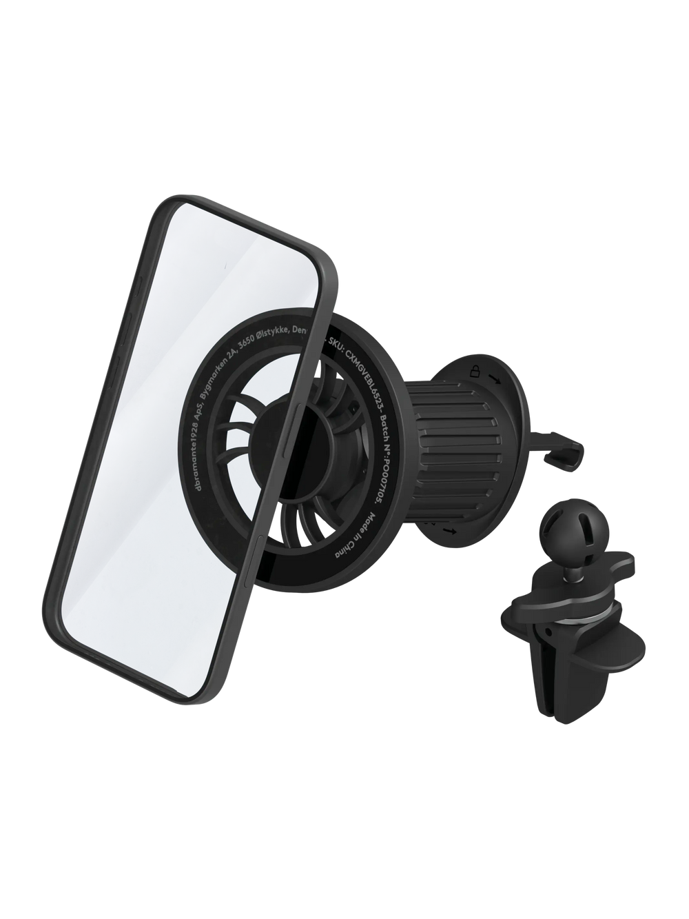 re-charge - Car Holder - Vent - magnetic - Black Power Adapters & Chargers