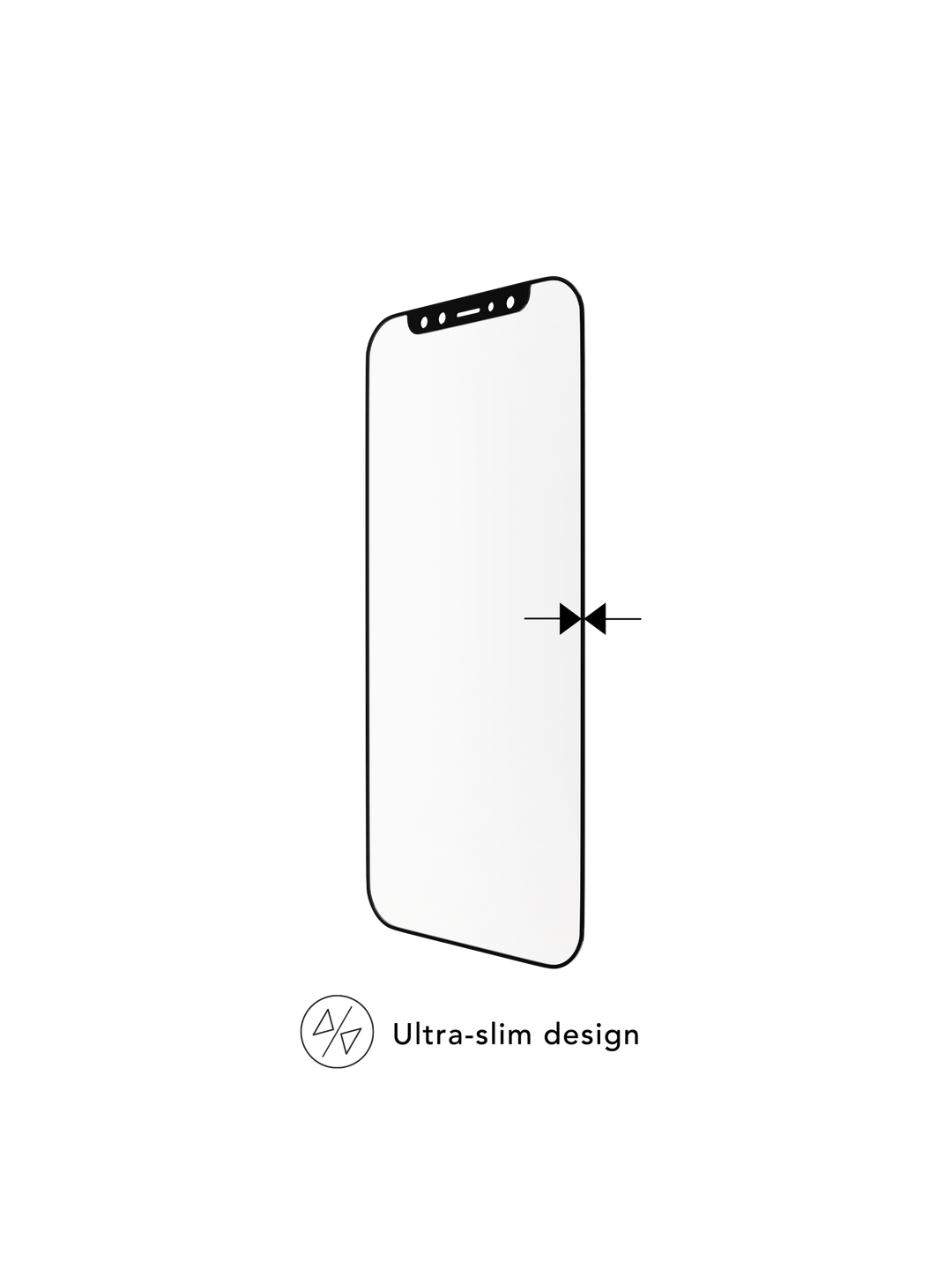 eco-shield - iPhone 12/12 Pro - Schwarzer Rand