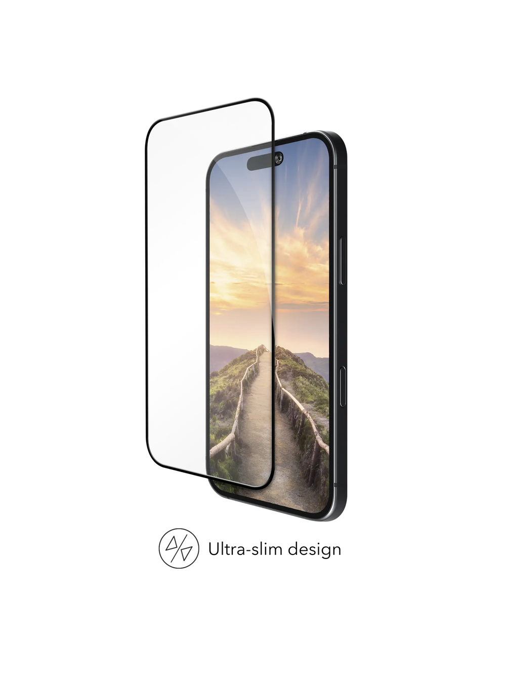 eco-shield - iPhone 17 / 16 Pro - Black Edge Screen Protection