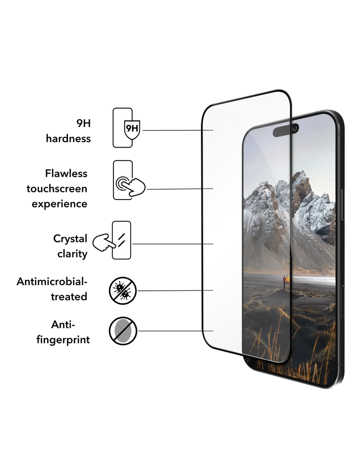 eco-shield D3O - iPhone Air - Black Edge Screen Protection