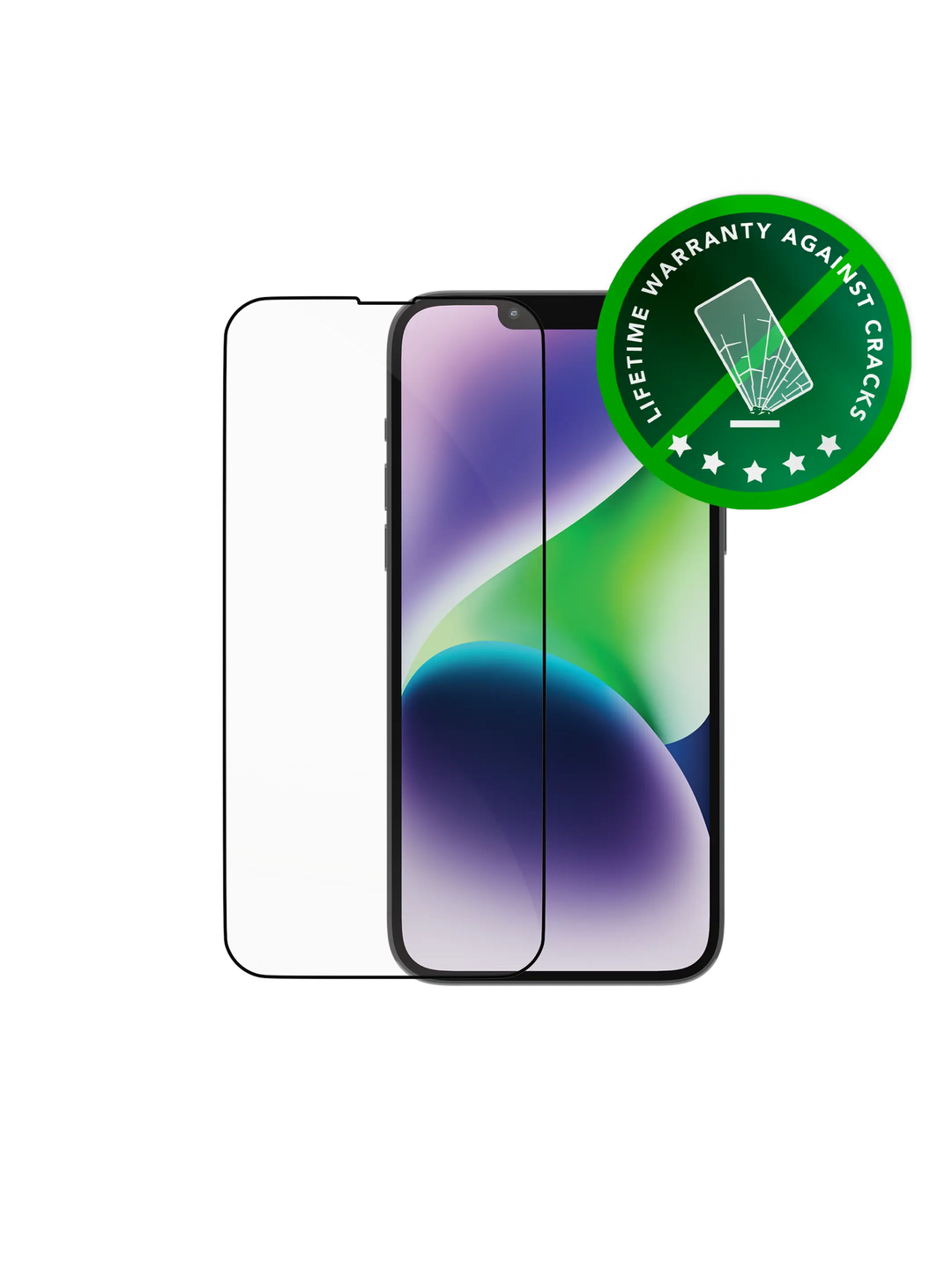 eco-shield - iPhone 13 Pro Max/14 Plus - Black edge Screen Protection