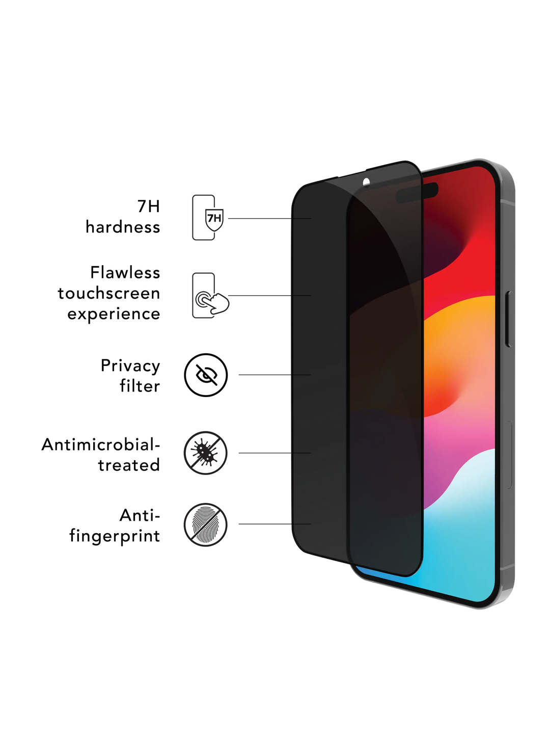 eco-shield - iPhone 15 Plus - Privacy Screen Protection