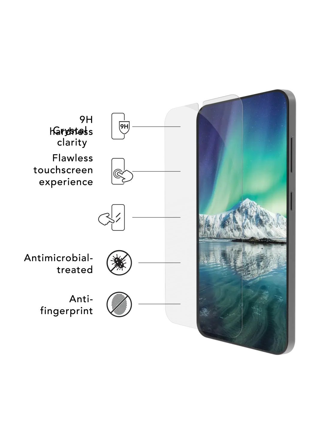 eco-shield - Galaxy S23 FE - Black Edge