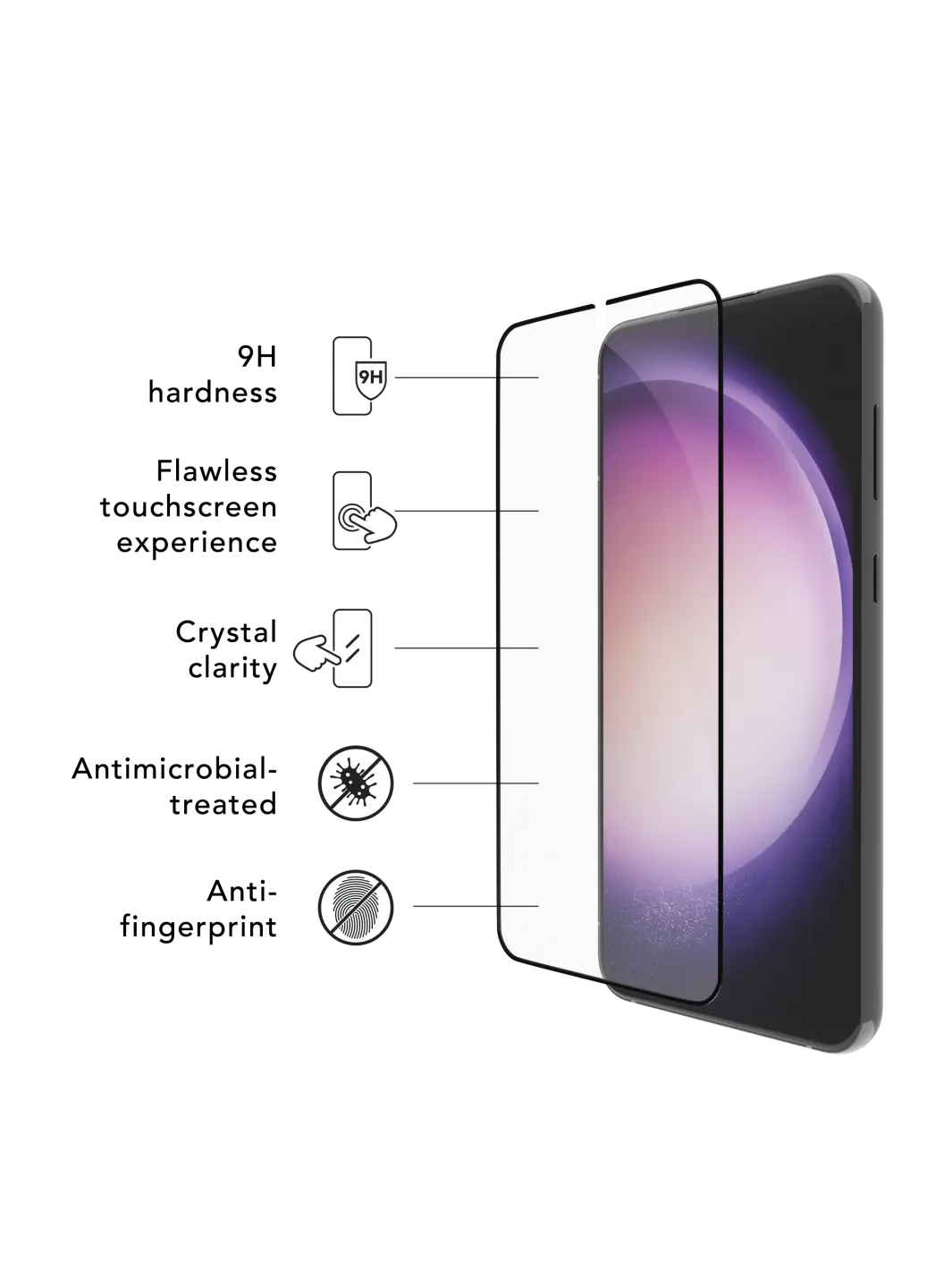 eco-shield - Galaxy S23 - Black edge