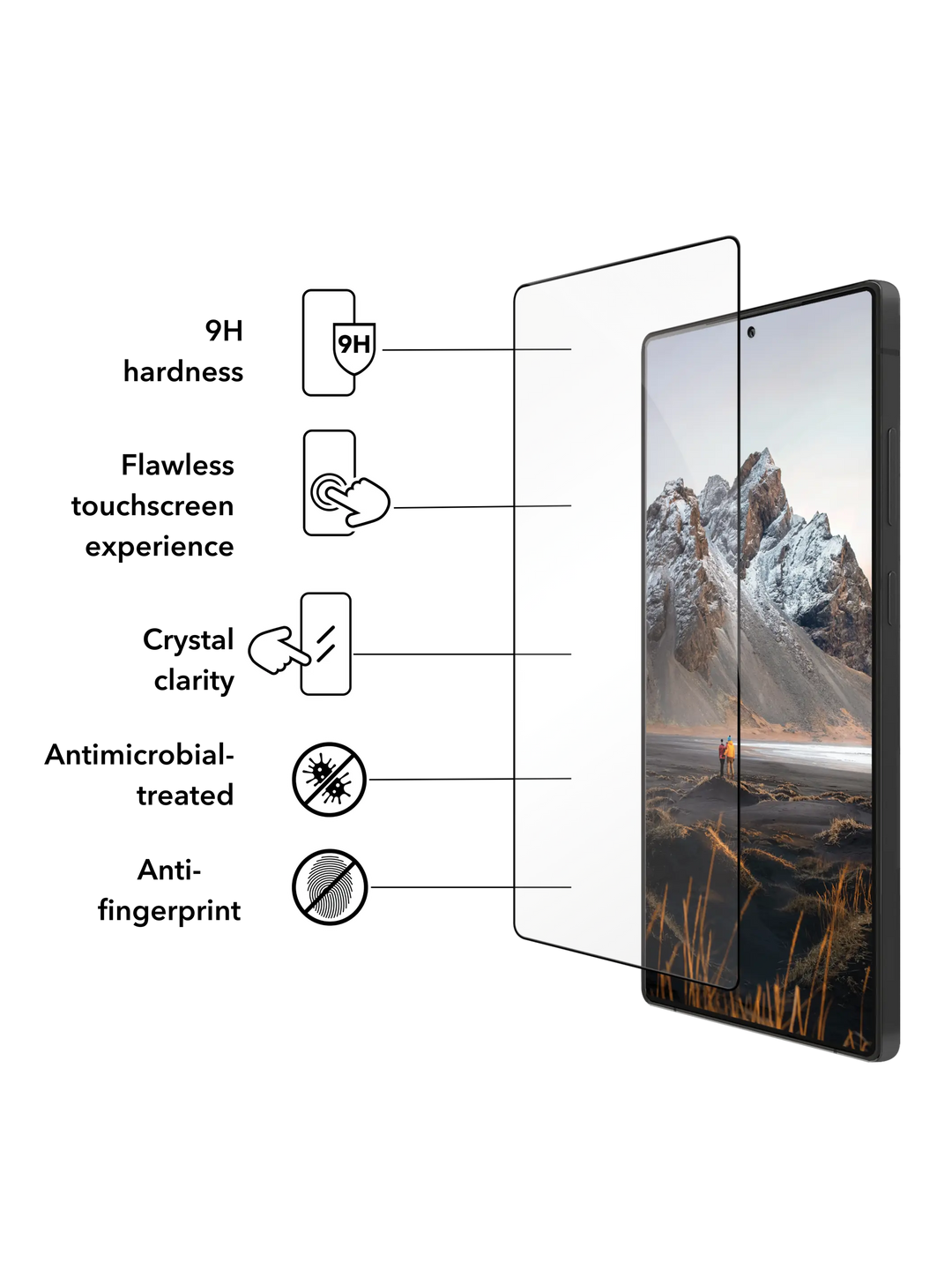 eco-shield D3O - Galaxy S25 Ultra - Schwarzer Rand
