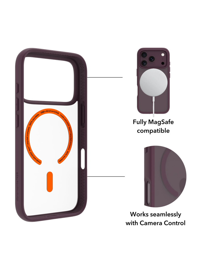 Grenen Ultra D3O MS - iPhone 18 Pro/17 Pro - Burg