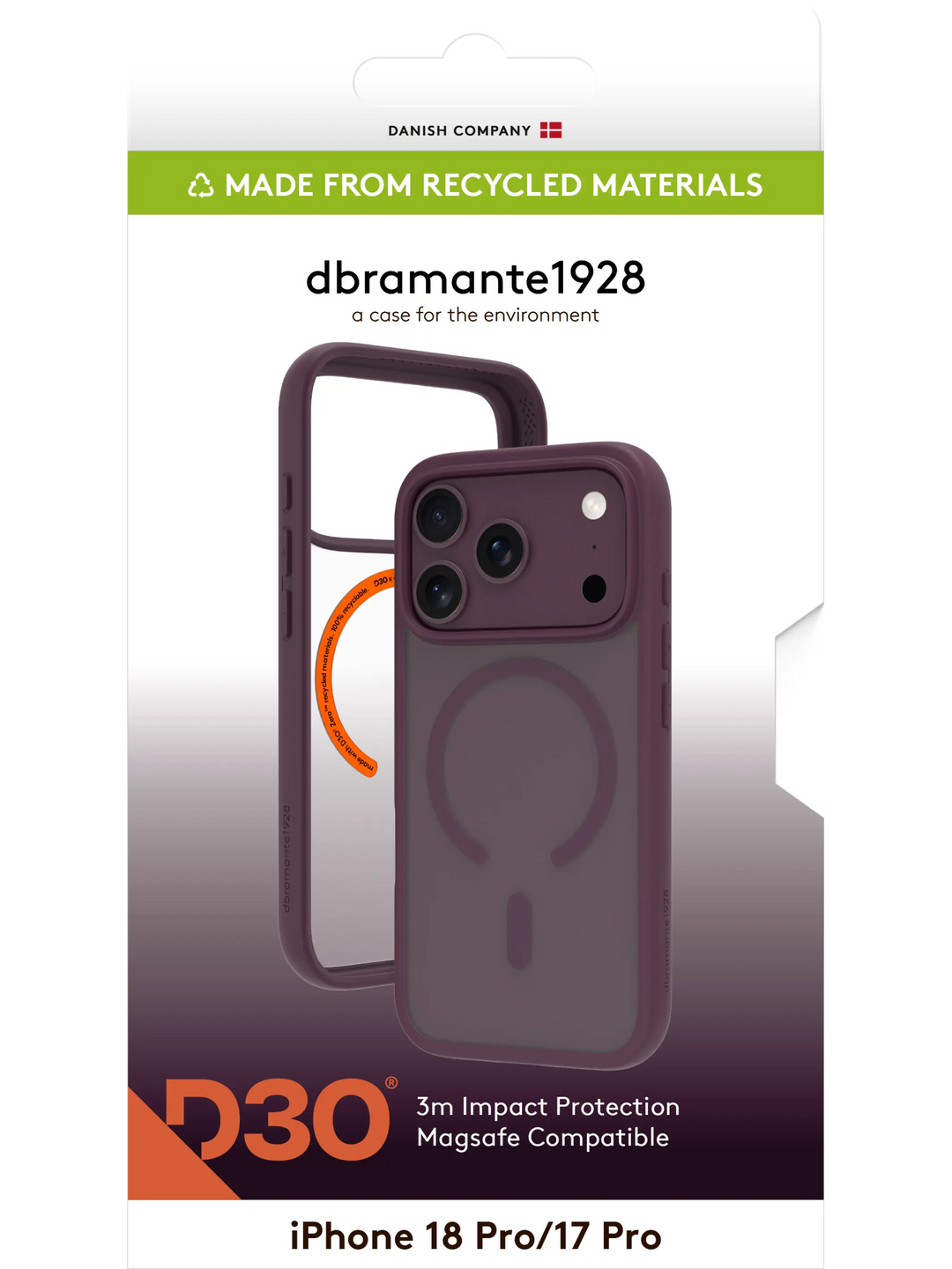 Grenen Ultra D3O MS - iPhone 18 Pro/17 Pro - Burg