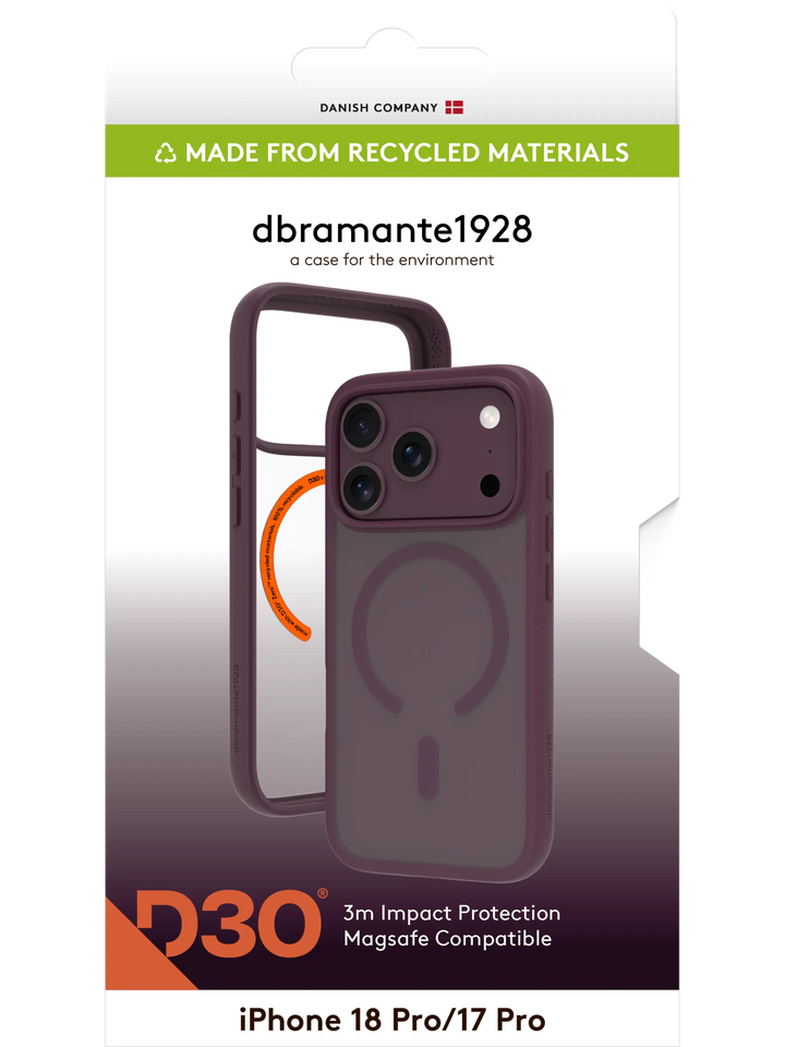 Grenen Ultra D3O MS - iPhone 18 Pro/17 Pro - Burg