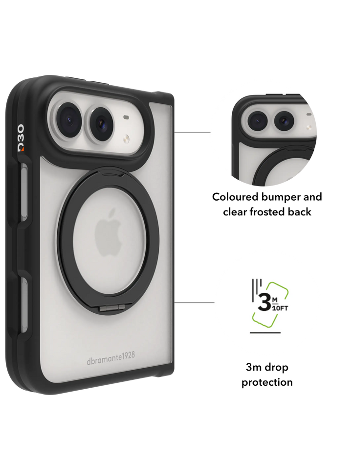 Grenen Ultra D3O MS Kick - iPhone Duo - Black Phone Case