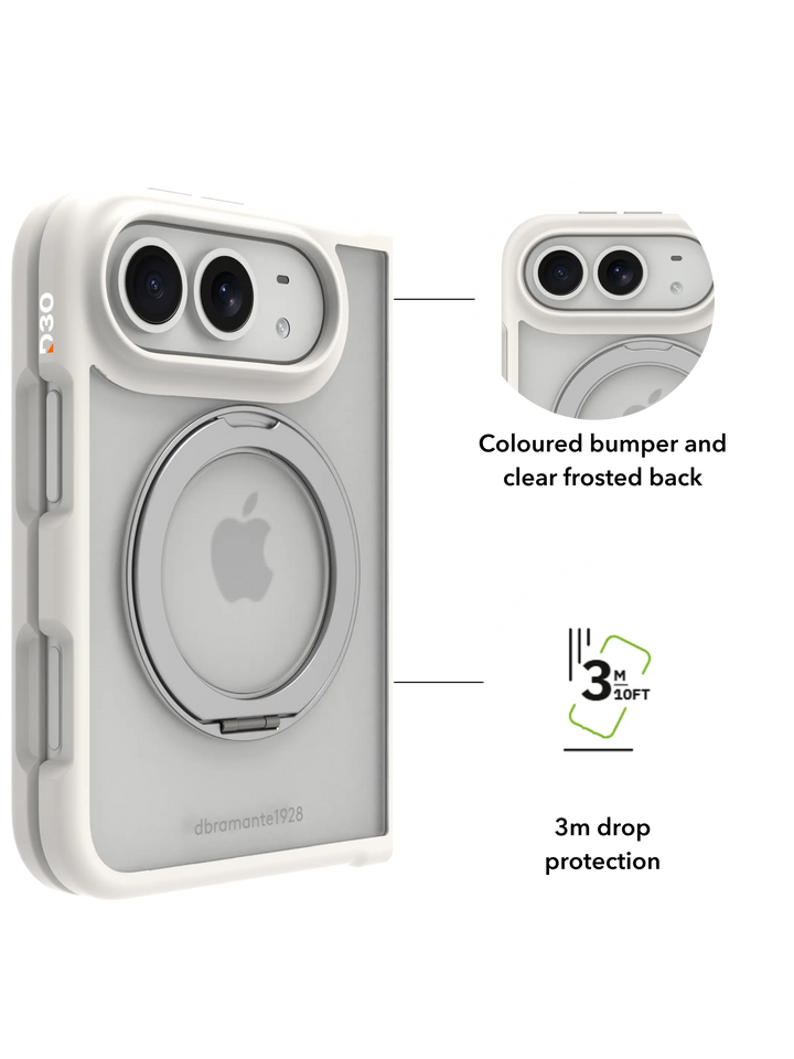 Grenen Ultra D3O MS Kick - iPhone Duo - White