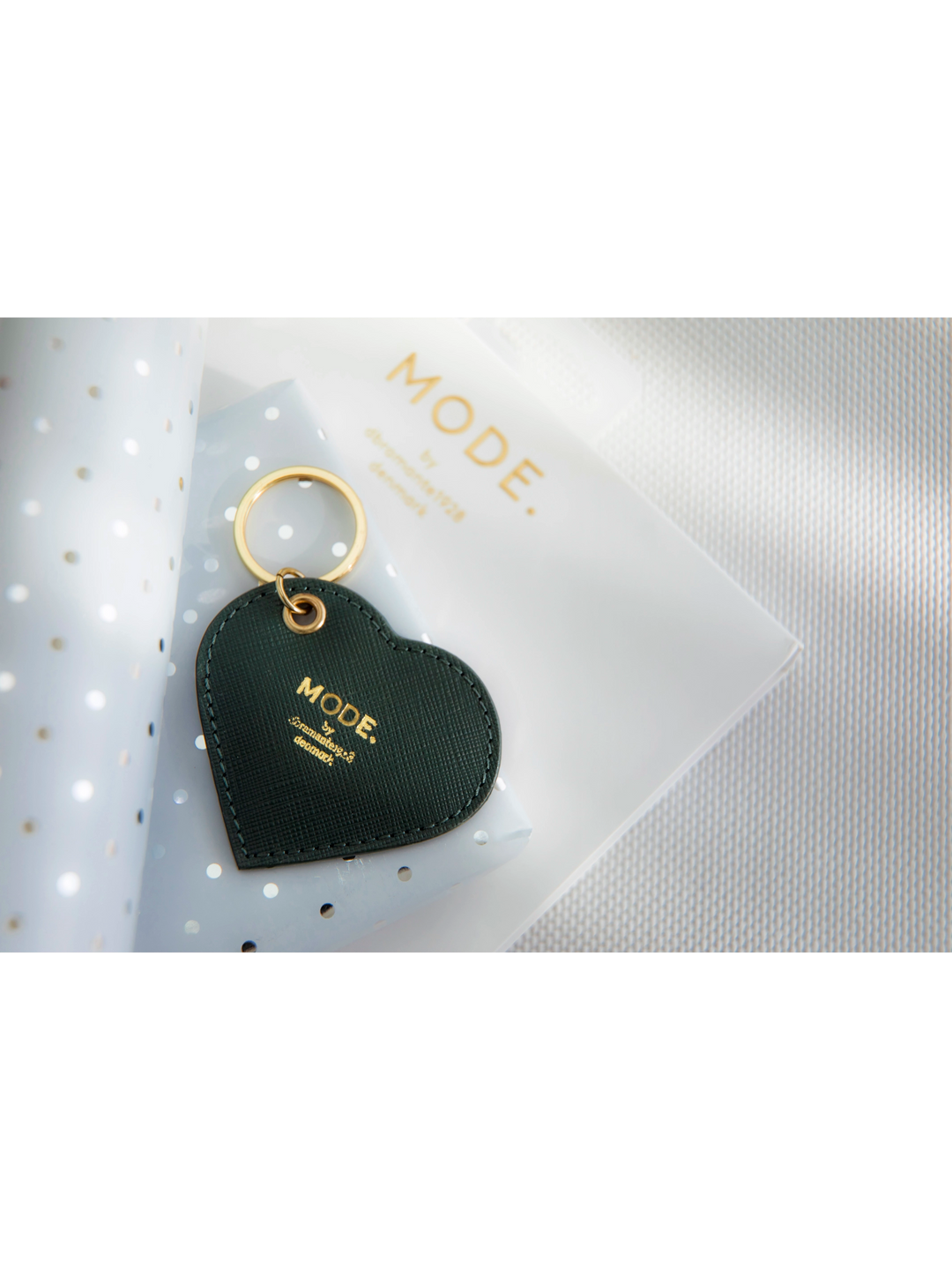 MODE. Heart Key ring - Evergreen