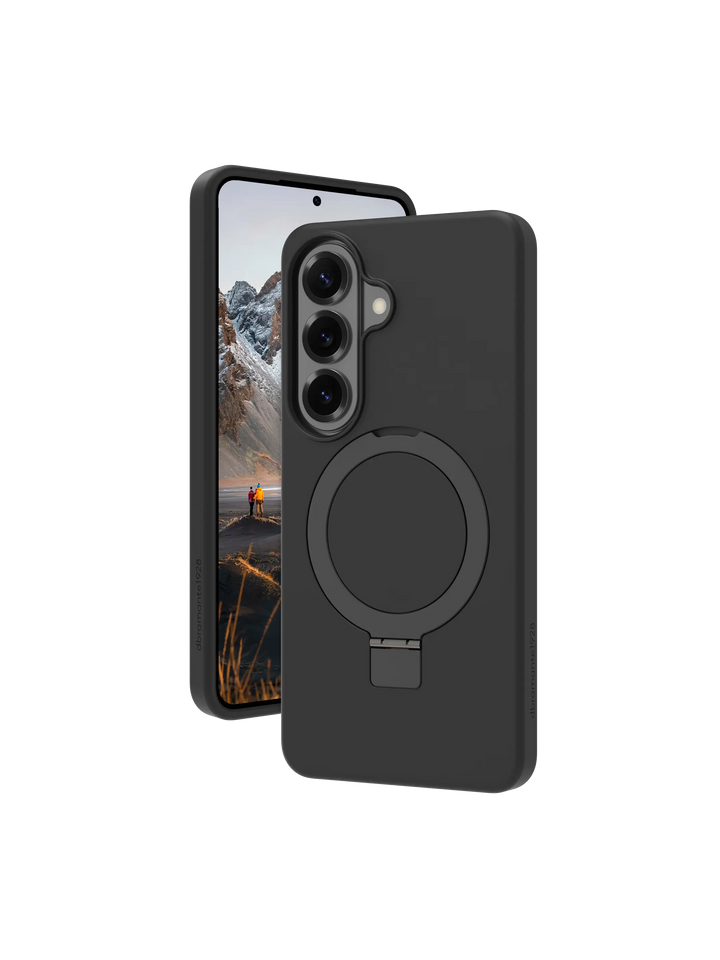 Iceland Ultra D3O Magnet Kickstand - Galaxy S26 - Black Phone Case