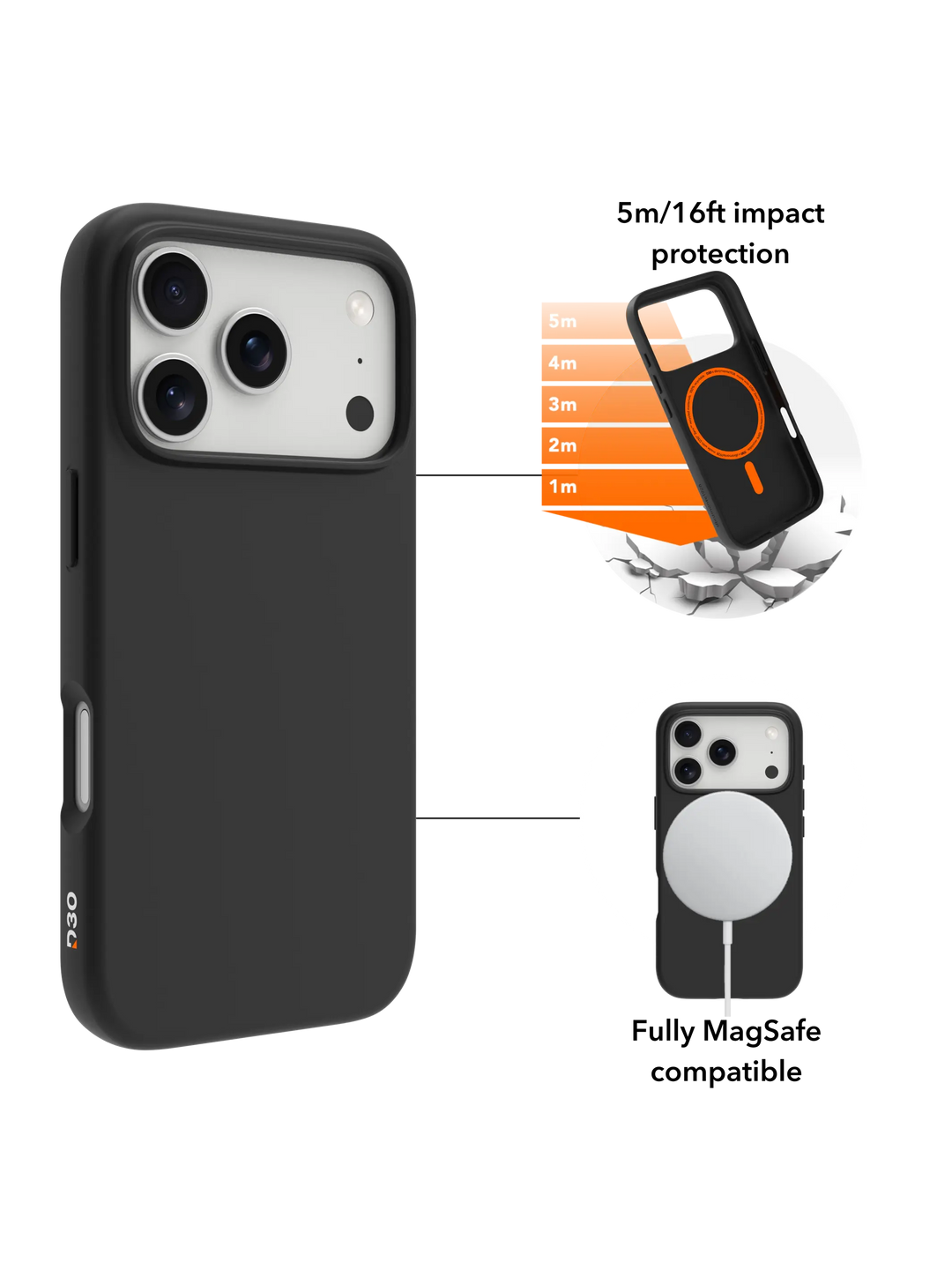 Iceland Ultra D3O MS - iPhone 18 Pro/17 Pro -Black Phone Case