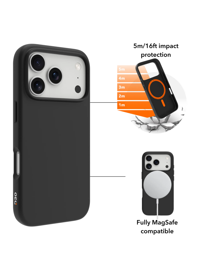 Iceland Ultra D3O MS - iPhone 18 Pro/17 Pro -Black Phone Case