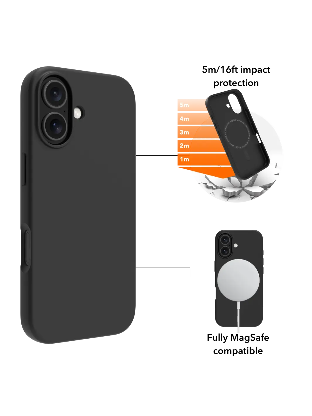 Iceland Ultra D3O MagSafe - iPhone 17 - Black Phone Case