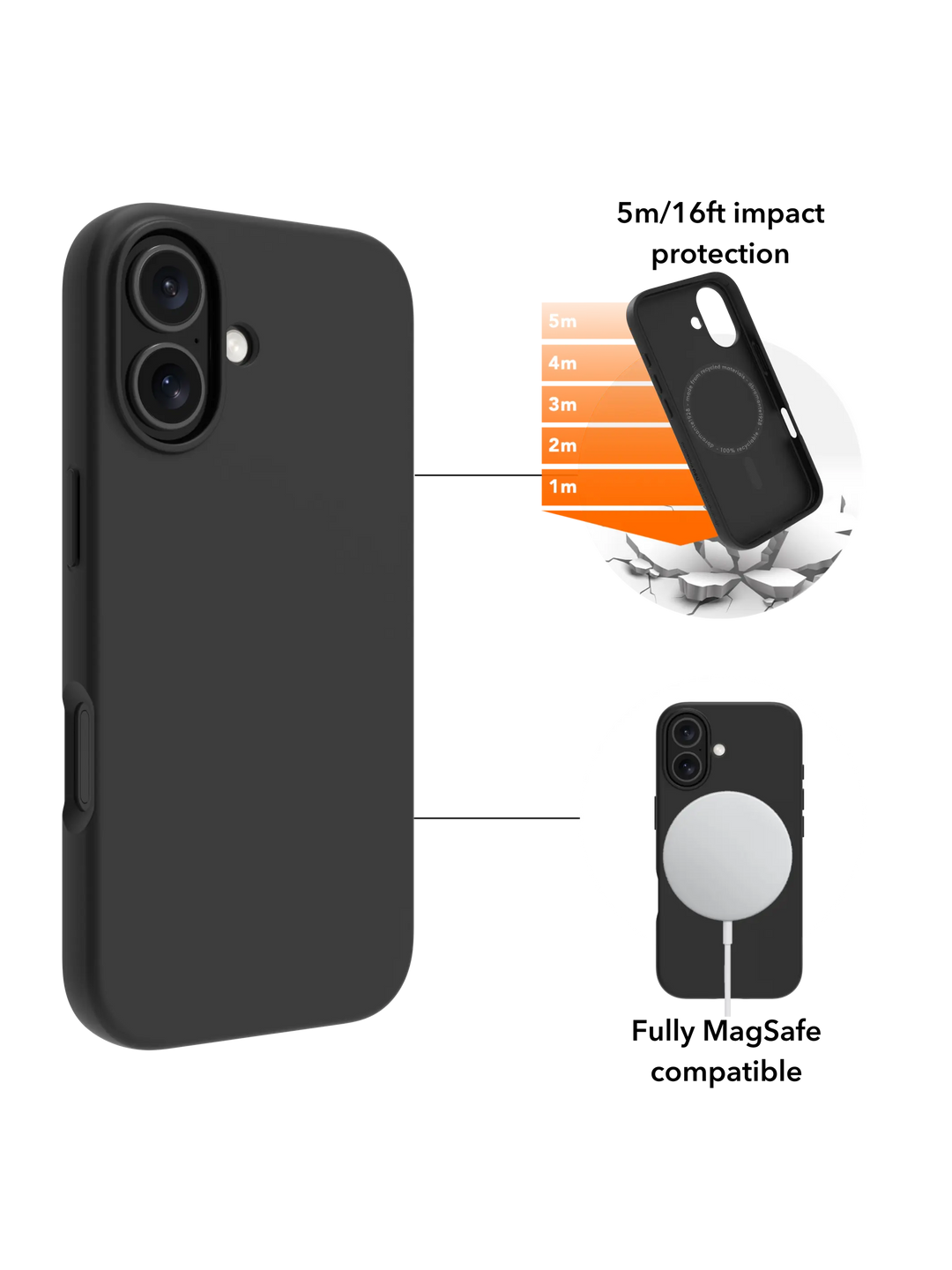 Iceland Ultra D3O MagSafe - iPhone 17 - Black Phone Case