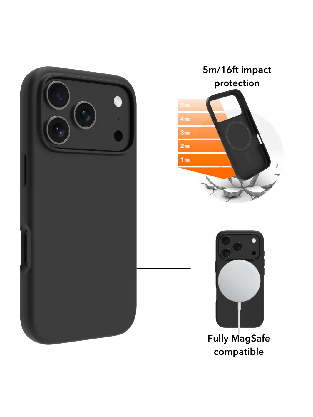 Iceland Ultra D3O MagSafe - iPhone 17 Pro - Black Phone Case