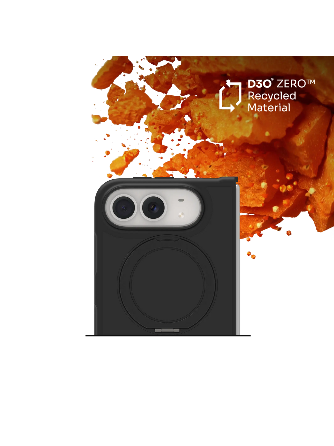 Iceland Ultra D3O MS Kick - iPhone Duo - Black Phone Case