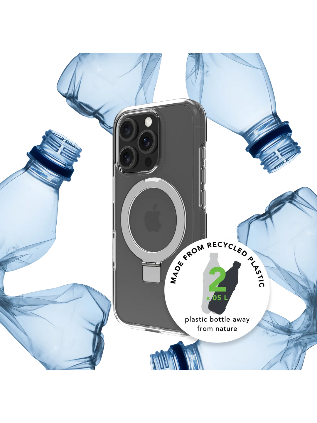 Iceland Ultra D3O MagSafe Kickstand - iPhone 17e/16e/15/14/13 - Clear Phone Case