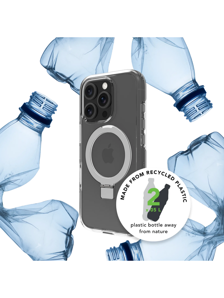 Iceland Ultra D3O MagSafe Kickstand - iPhone 17e/16e/15/14/13 - Clear Phone Case