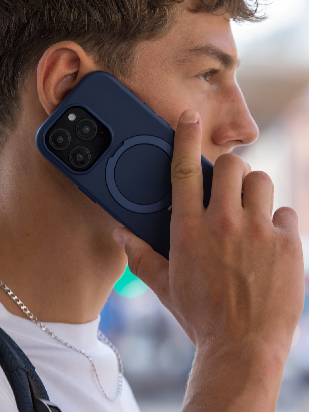 Iceland Ultra D3O MagSafe Kickstand - iPhone 16 Plus - Blue Phone Case