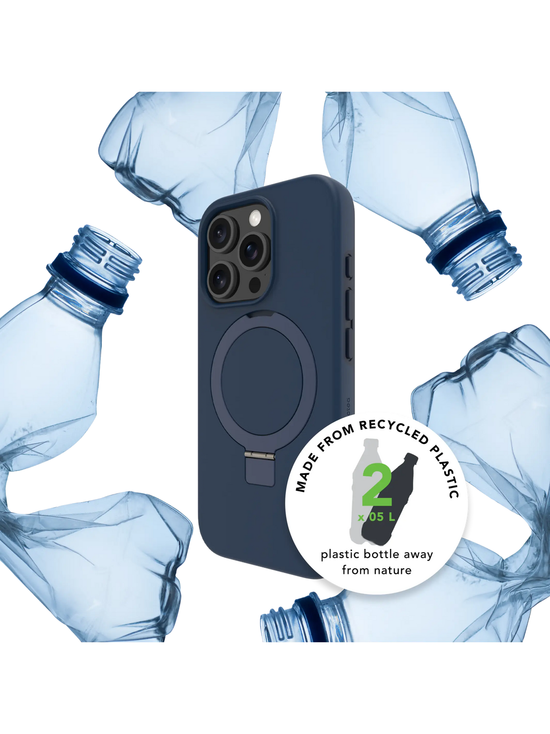 Iceland Ultra D3O MagSafe Kickstand - iPhone 16 Plus - Blue Phone Case