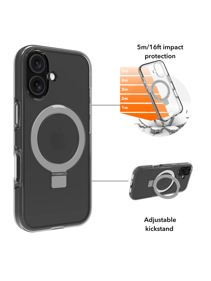 Iceland Ultra D3O MagSafe Kickstand - iPhone 17 - Clear Phone Case