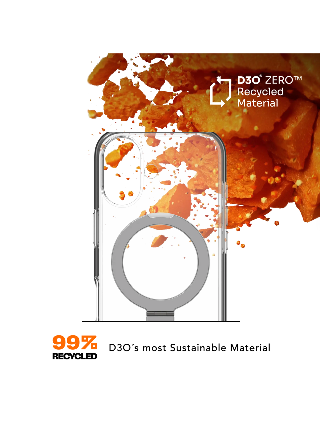 Iceland Ultra D3O MagSafe Kickstand - iPhone 17 - Clear Phone Case