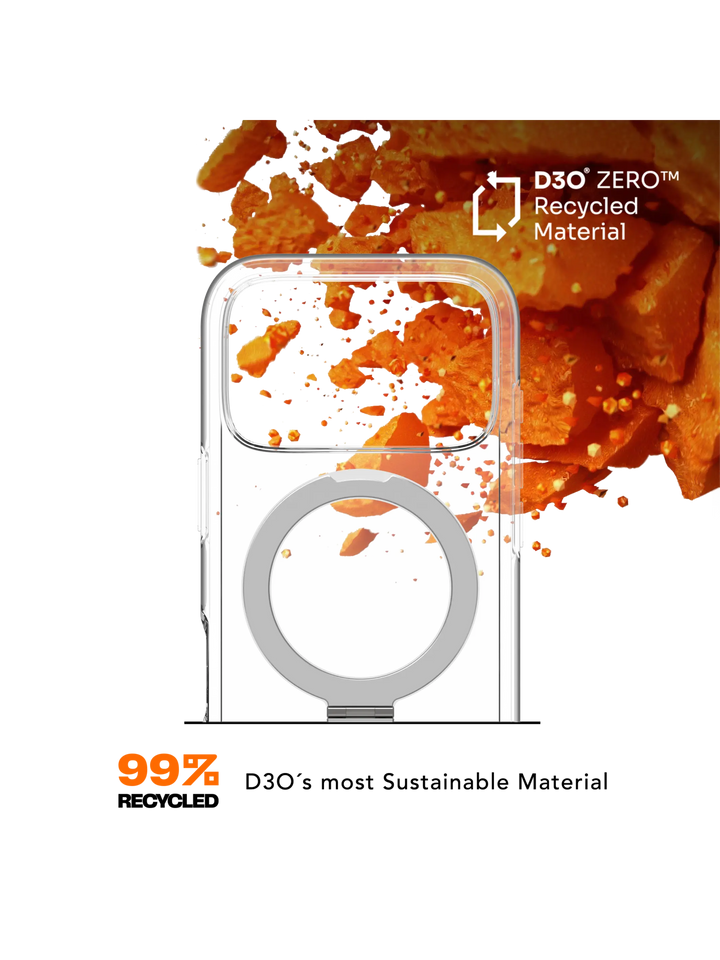 Iceland Ultra D3O MagSafe Kickstand - iPhone 17 Pro - Clear Phone Case