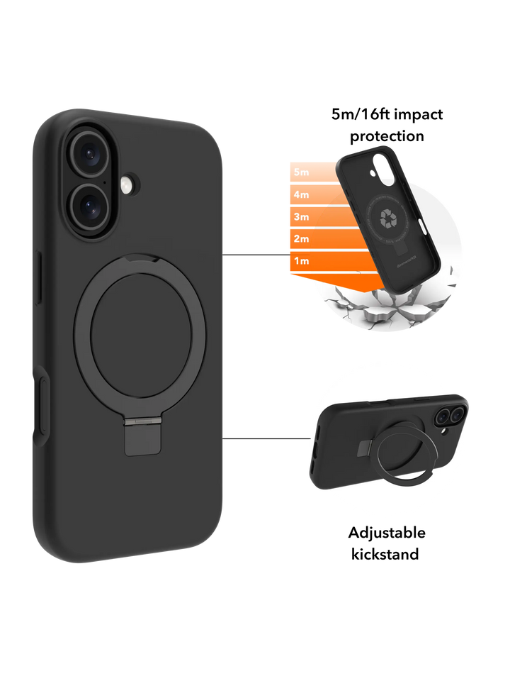 Iceland Ultra D3O MagSafe Kickstand - iPhone 17 - Black