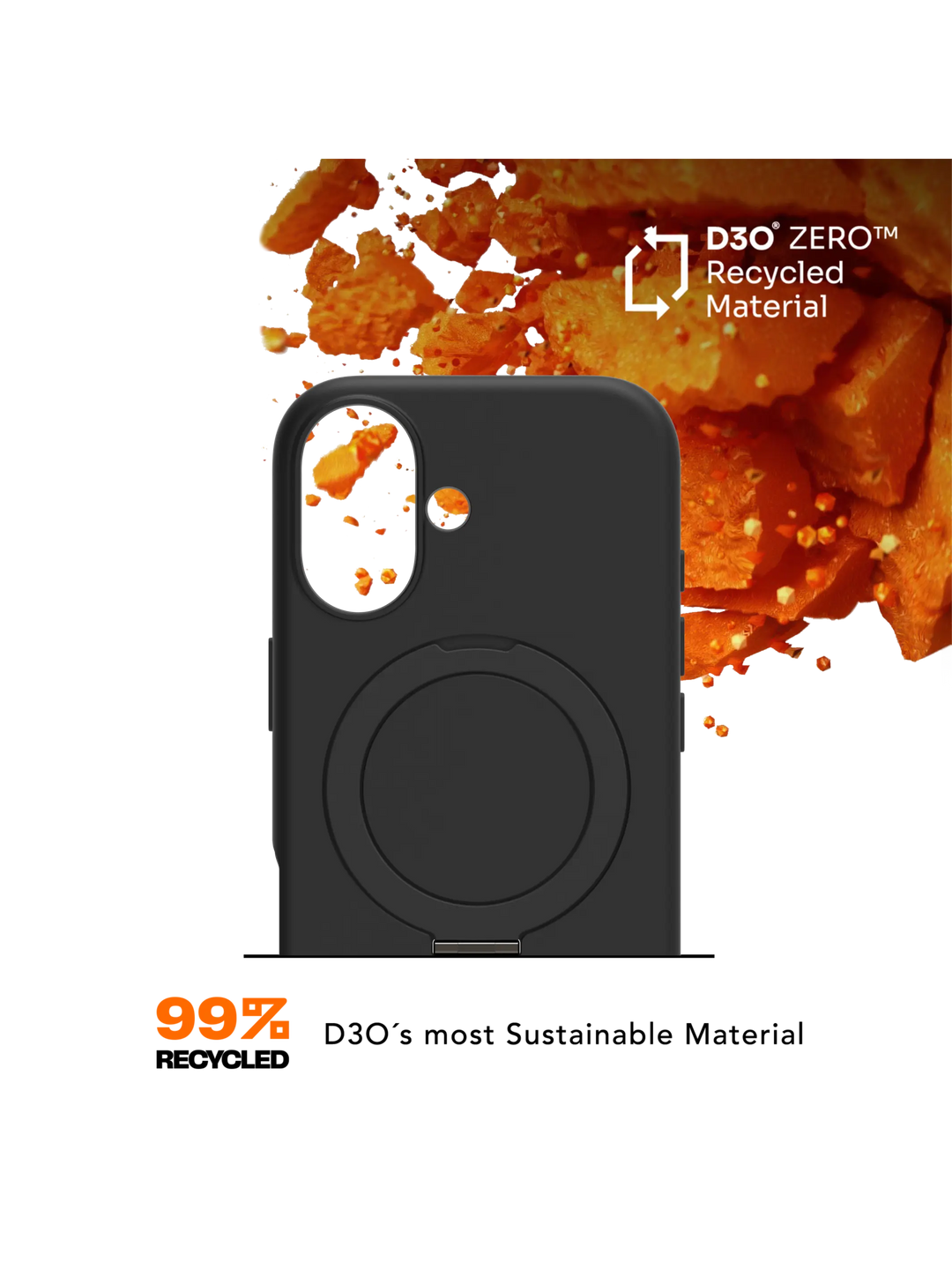 Iceland Ultra D3O MagSafe Kickstand - iPhone 17 - Black