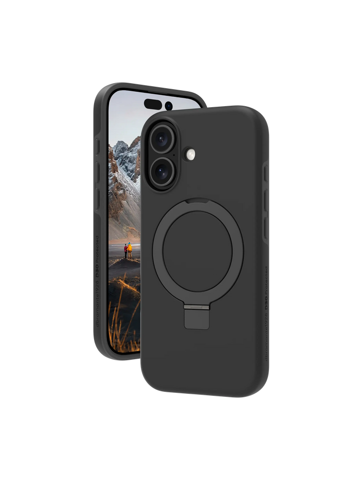 Iceland Ultra D3O MagSafe Kickstand - iPhone 17 - Black Phone Case