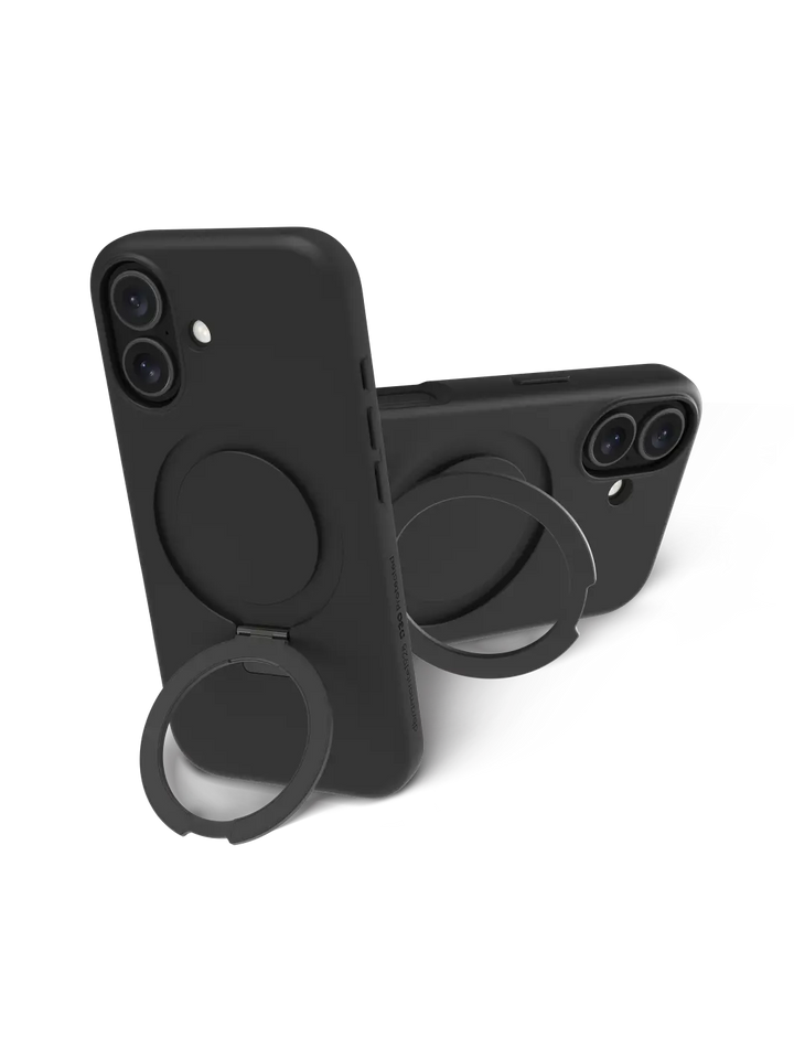 Iceland Ultra D3O MagSafe Kickstand - iPhone 17 - Black Phone Case