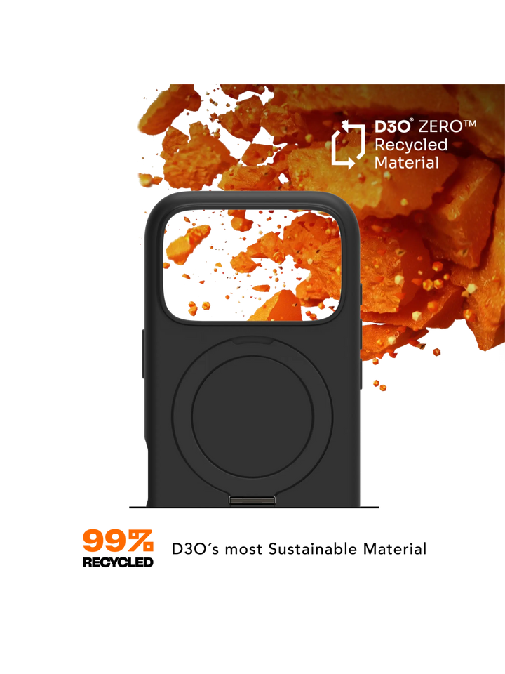 Iceland Ultra D3O MagSafe Kickstand - iPhone 17 Pro - Black Phone Case