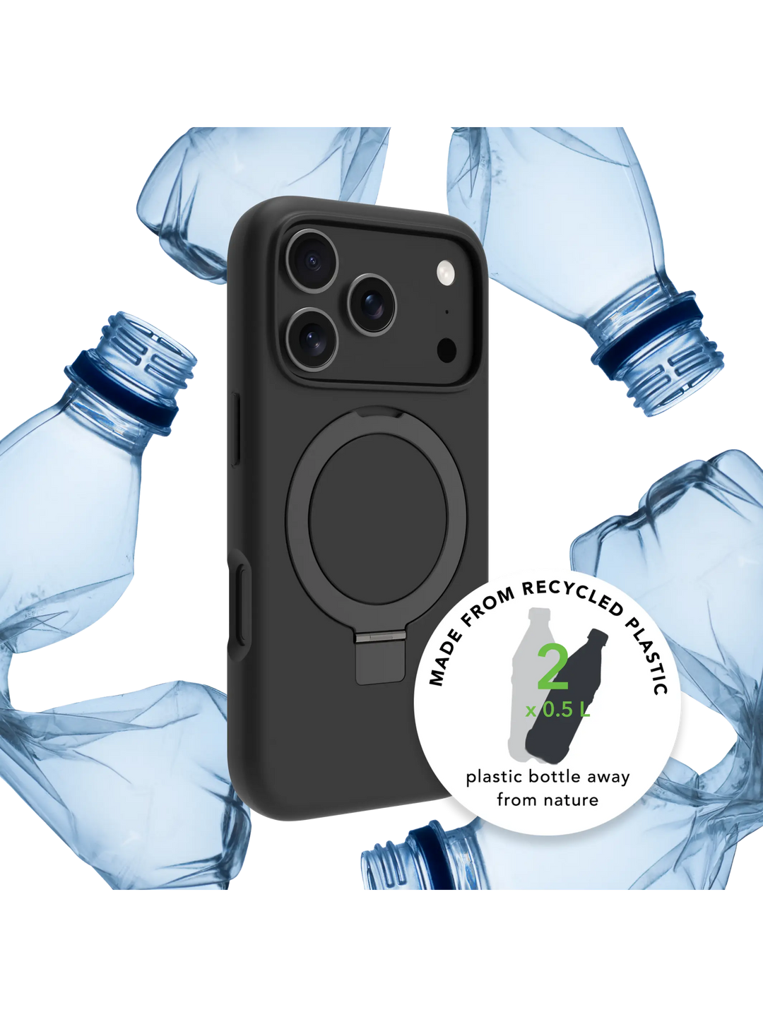 Iceland Ultra D3O MagSafe Kickstand - iPhone 17 Pro - Black Phone Case