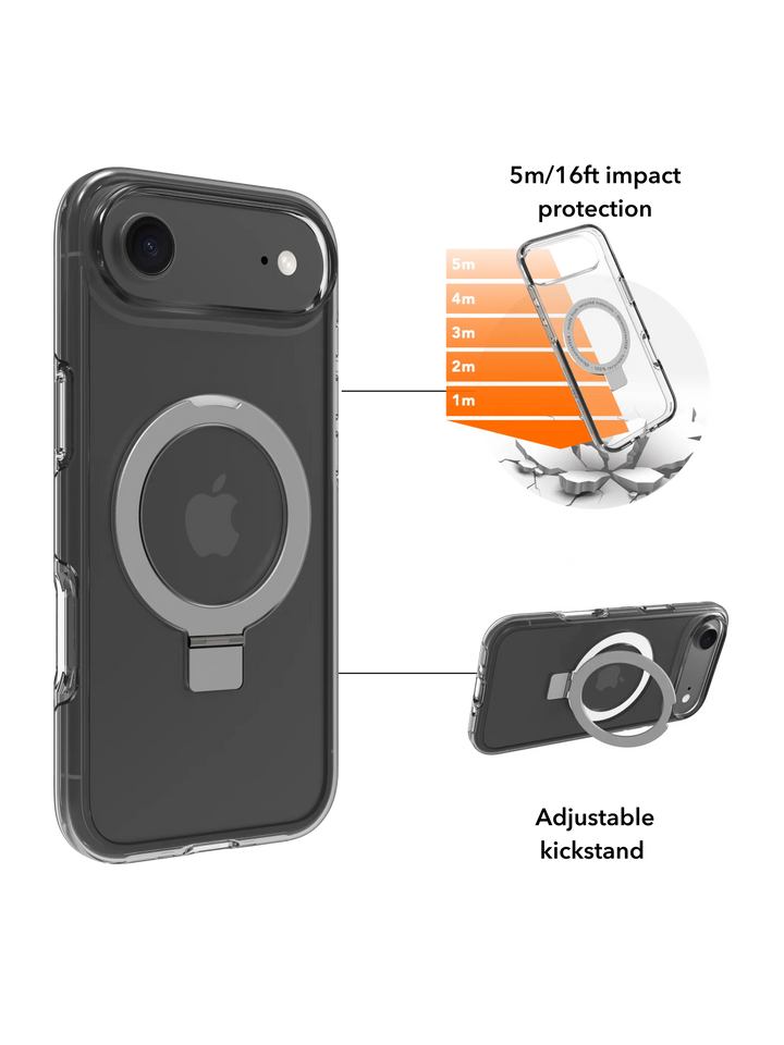 Iceland Ultra D3O MagSafe Kickstand - iPhone Air - Clear Phone Case