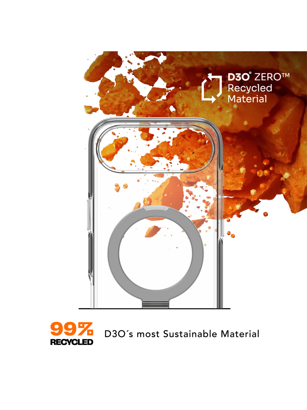 Iceland Ultra D3O MagSafe Kickstand - iPhone Air - Clear Phone Case