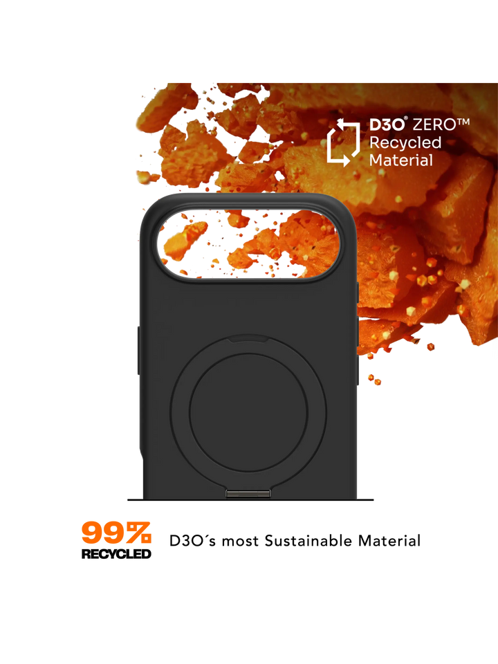 Iceland Ultra D3O MagSafe Kickstand - iPhone Air - Black Phone Case