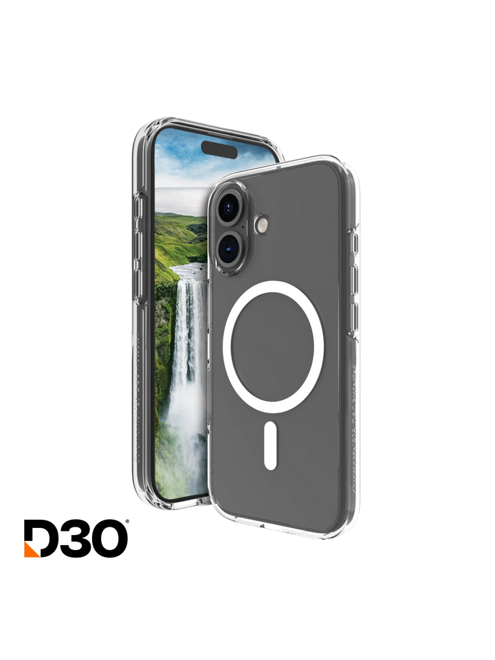 Iceland Ultra D3O MagSafe Kickstand - iPhone 16 Plus - Clear Phone Case
